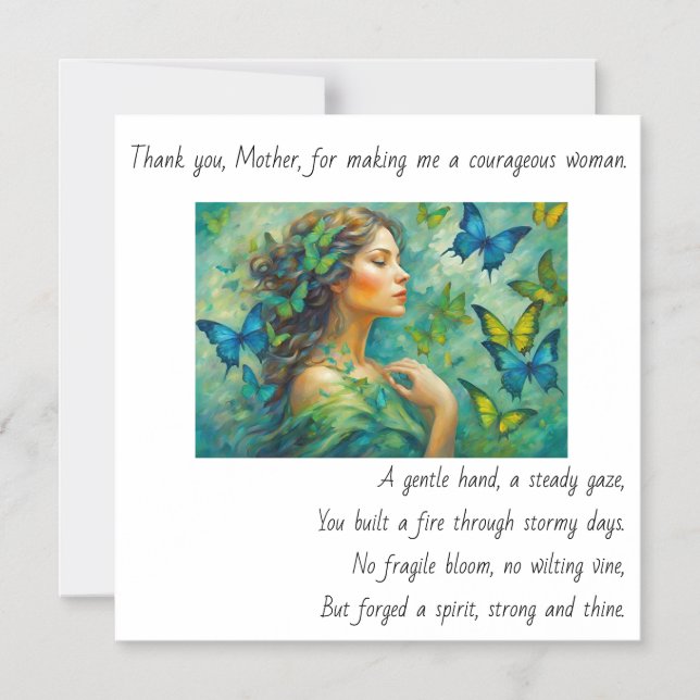 Gracias, Madre Poema Magnética Tarjeta (Anverso)