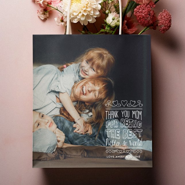 Gracias mamá | Bolsa de regalo de foto del Día de  (Subido por el creador)