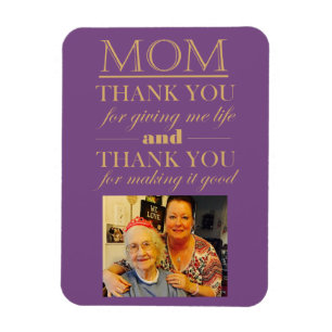 Gracias, mamá, foto del Día de la Madre, imán