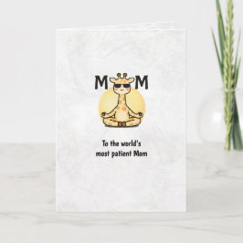 Gracias Mamá Jirafa Yoga Tarjeta de Feliz Día de l