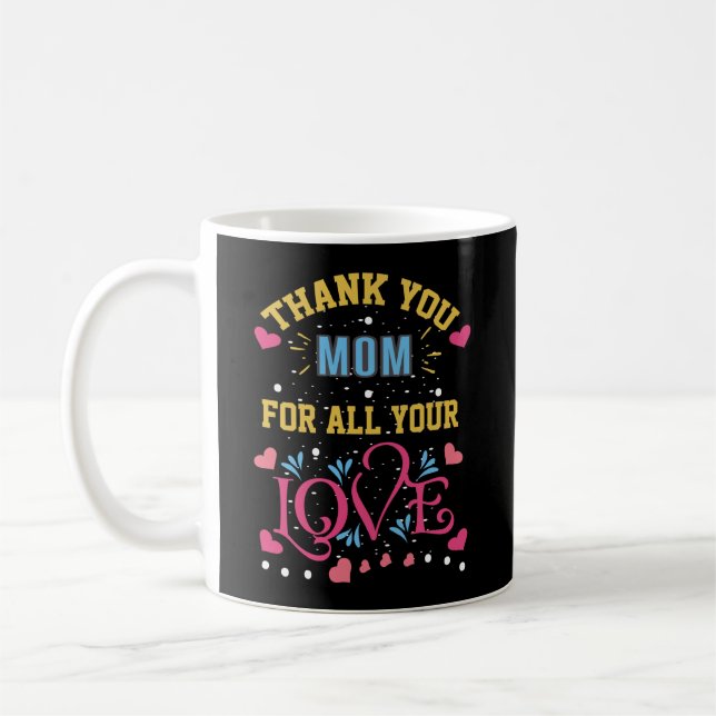 Gracias mamá por todo tu amor, corazones, tazas de (Izquierda)