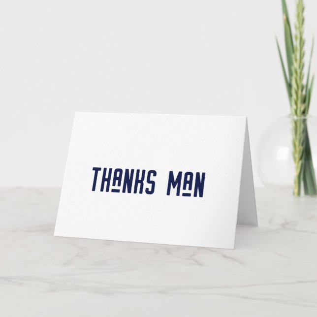 Gracias Man Groomsman Tarjeta de agradecimiento (Anverso)