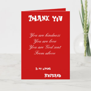 Gracias, marido, tarjetas de felicitación