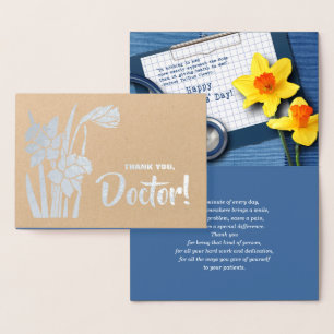 Gracias, Médico. Tarjetas de lujo para Relieves me