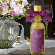 Gracias Mini Boda Magenta de Cassis de Plata Lacy