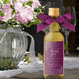 Gracias Mini Boda Magenta de Cassis de Plata Lacy