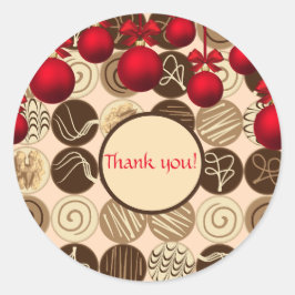 Gracias Navidades de chocolate Pegatina temática