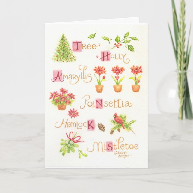 Gracias Navidades de tarjetas Naturaleza (Anverso)