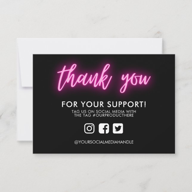 Gracias, Neon Personalizado Media Insert (Anverso)