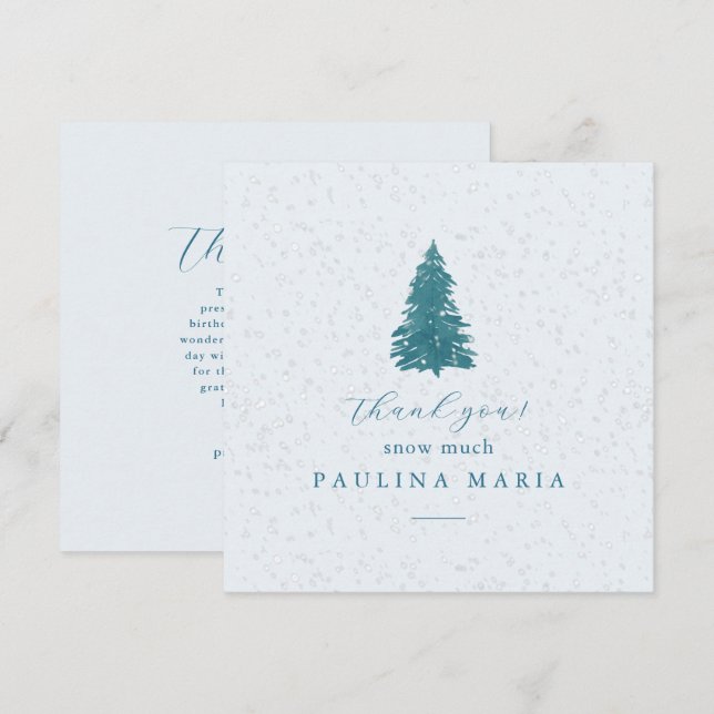 Gracias Nieve Mucho Árbol De Invierno Quinceanera (Anverso / Reverso)