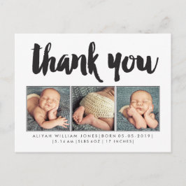 Gracias Niño Bebé 3 Marco de Foto Tarjeta Postal