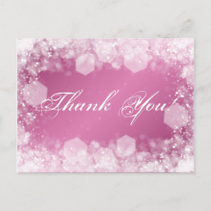 Gracias Nota Baby Shower Night Sparkle Pink