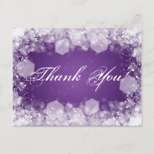 Gracias Nota Baby Shower Night Sparkle Purple