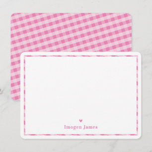 GRACIAS NOTA moderno lindo cheque corazón rosa bla