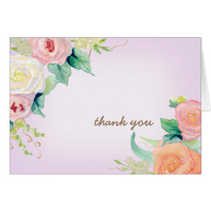 Gracias Notas Floral acuarela moderna simple