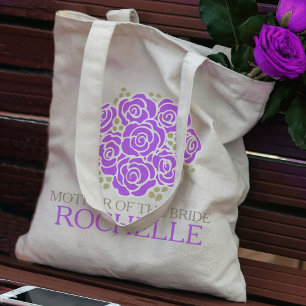 Gracias novias madre bolsa de favores de boda púrp