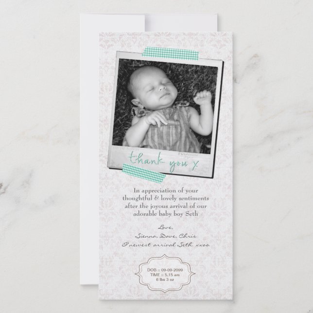 Gracias observar la plantilla de la invitación del (Anverso)