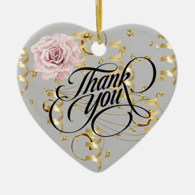 Gracias Ornamento cerámico (Frente)