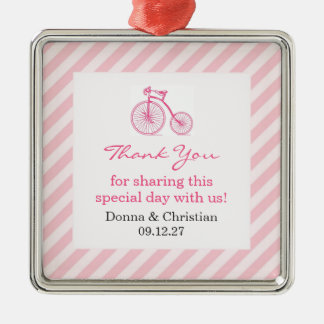 Gracias Ornamento De Favor De Baby Shower Rosado