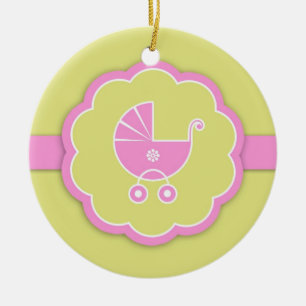 Gracias Ornamento De Favor De Baby Shower Rosado