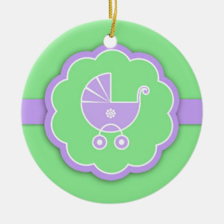 Gracias Ornamento de Favor Verde de Baby Shower