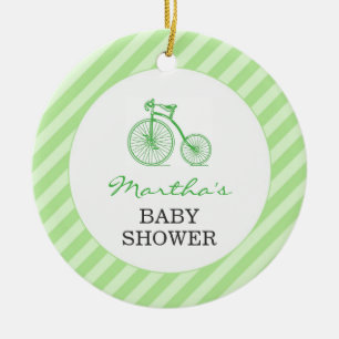 Gracias Ornamento Verde Neutral de Baby Shower Fav