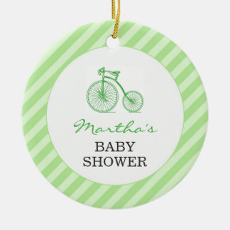 Gracias Ornamento Verde Neutral de Baby Shower Fav