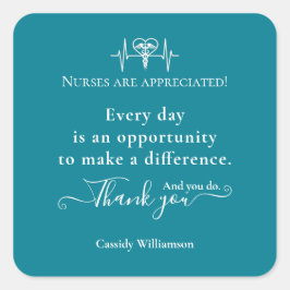 Gracias paciente Pegatina a enfermera personalizad
