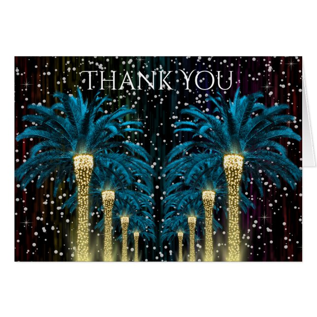 Gracias Palm de Invierno de las Vacaciones (Anverso (Horizontal))