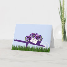 Gracias Pansies, tarjeta de felicitación