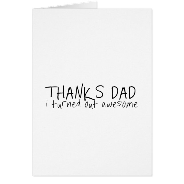 Gracias papá. Regalo del día del padre (Frente)