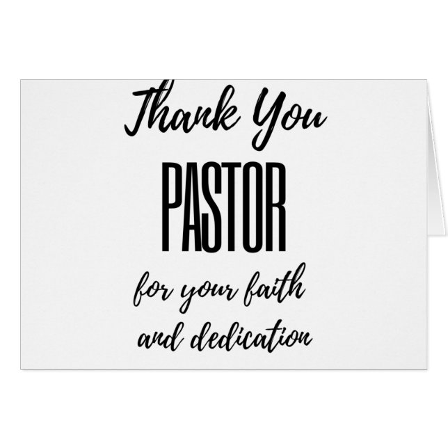 Gracias Pastor Por Tu Fe. (Anverso (Horizontal))