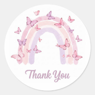 Gracias pegatina arco iris
