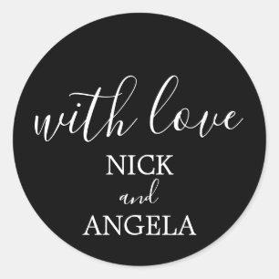 Gracias, Pegatina Blanco y Negro con Amor