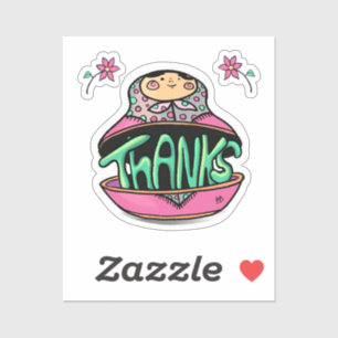 Gracias, Pegatina de muñeca rusa