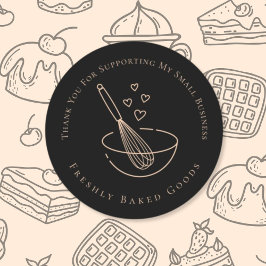 Gracias Pegatina de negocio de Baking