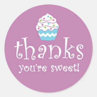 Gracias, Pegatina de pastel dulce.