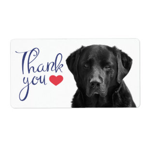 Gracias Pegatina de perro recuperador de labrador 