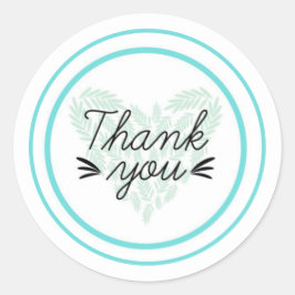 Gracias Pegatina de redondeo clásico