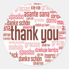 Gracias pegatina de sello para sobres rojo colorid