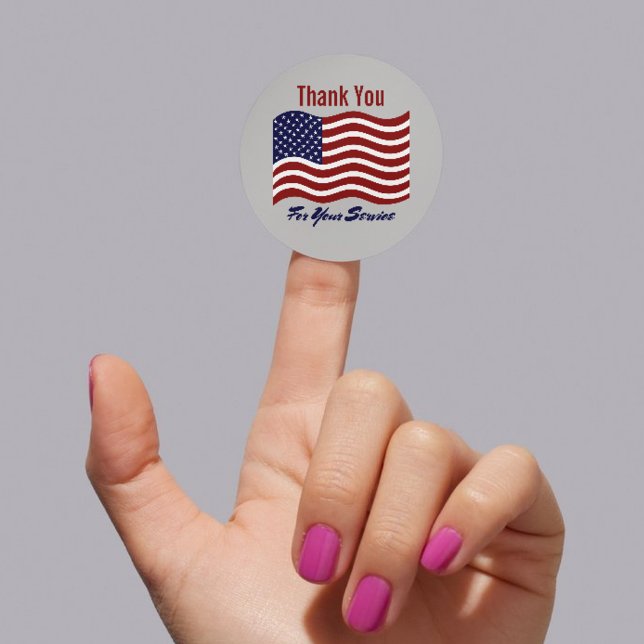 Gracias Pegatina de veterano de la bandera estadou (Veterans Sticker)