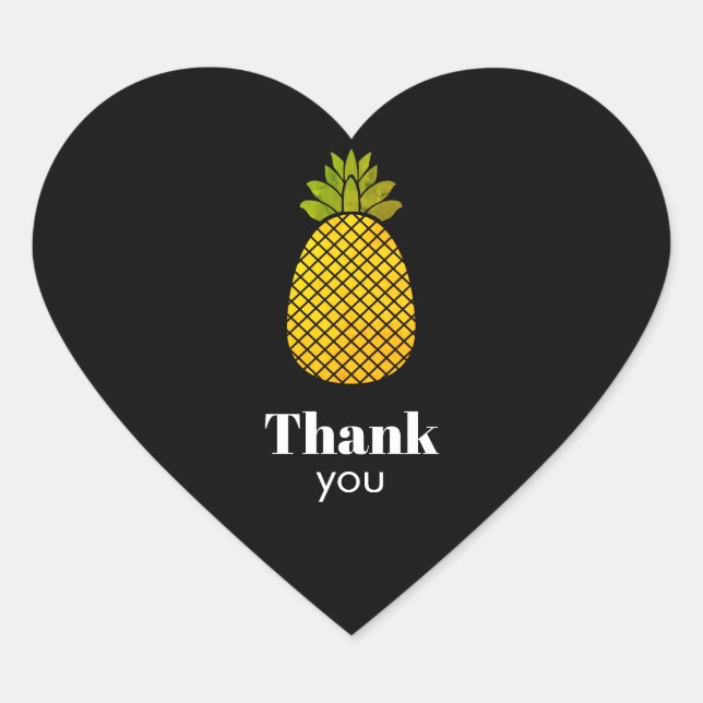 Gracias, Pegatina del corazón de Pineapple (Anverso)