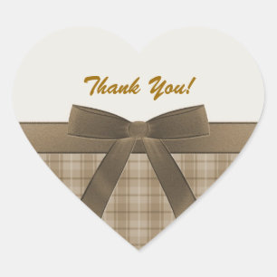 Gracias pegatina en forma de corazón