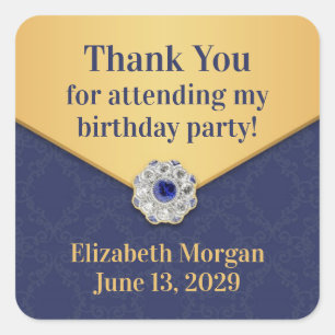 Gracias Pegatina Golden Damask