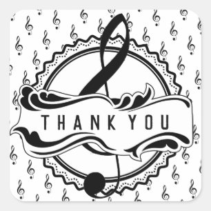 Gracias Pegatina Musical Treble Clef