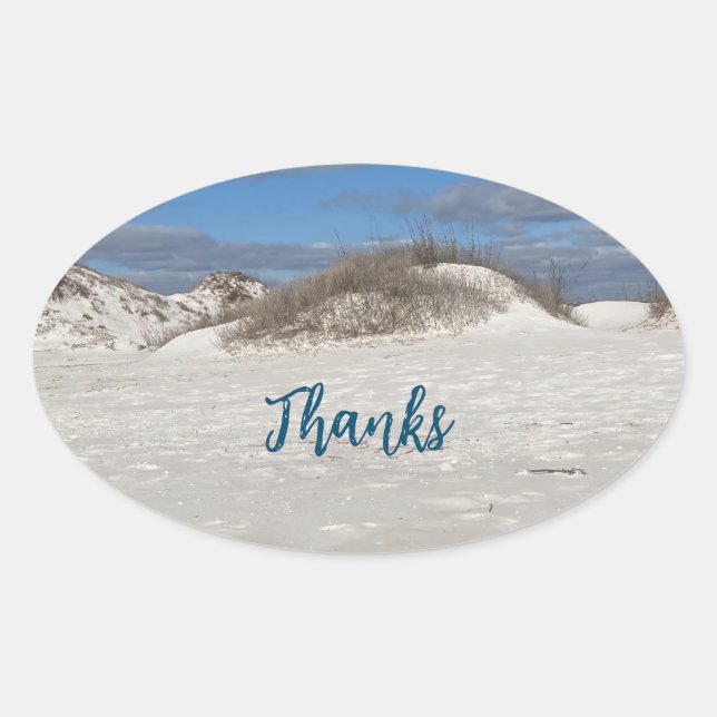 Gracias Pegatina Oval (Anverso)