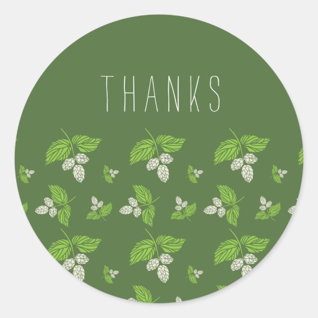 Gracias Pegatina, pegatina, sello para sobres (Anverso)