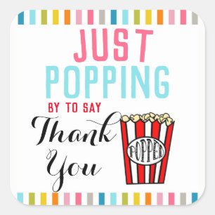 Gracias pegatina Popcorn