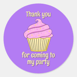 Gracias pegatina por las bolsas de Fiesta