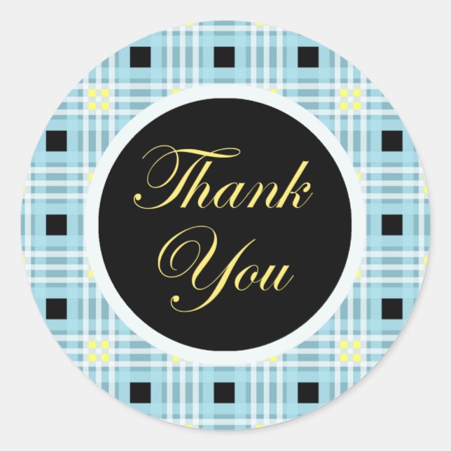 Gracias Pegatina Sello para sobres (Anverso)